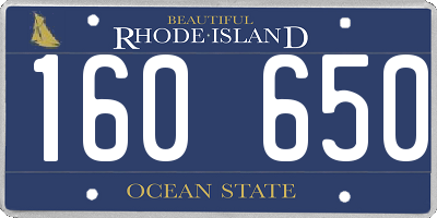 RI license plate 160650