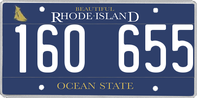 RI license plate 160655