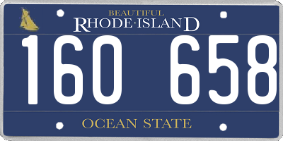 RI license plate 160658