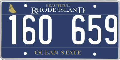 RI license plate 160659