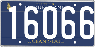 RI license plate 16066
