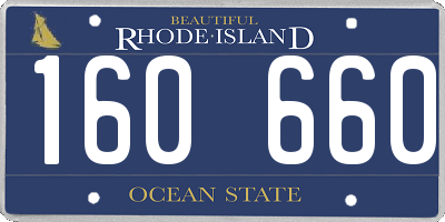 RI license plate 160660