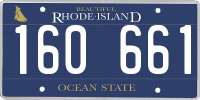 RI license plate 160661