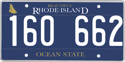 RI license plate 160662