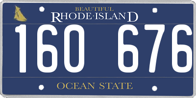 RI license plate 160676