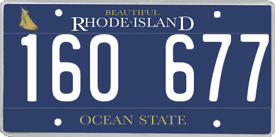 RI license plate 160677