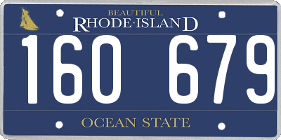 RI license plate 160679
