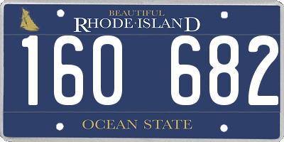 RI license plate 160682