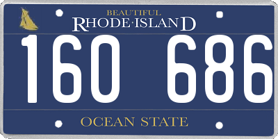 RI license plate 160686