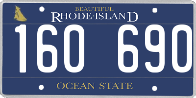 RI license plate 160690