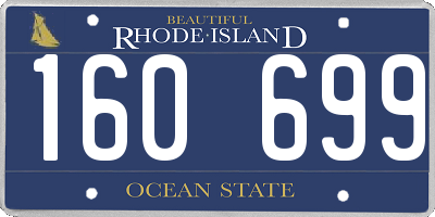 RI license plate 160699