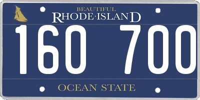 RI license plate 160700