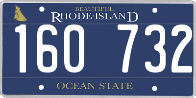 RI license plate 160732