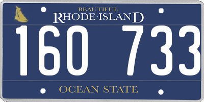 RI license plate 160733