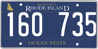 RI license plate 160735