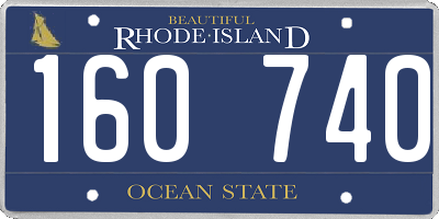 RI license plate 160740