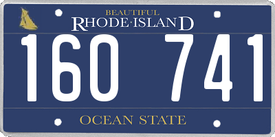 RI license plate 160741
