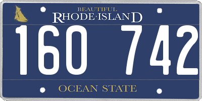 RI license plate 160742