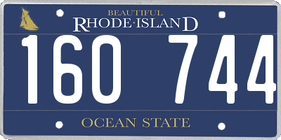 RI license plate 160744