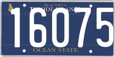 RI license plate 16075