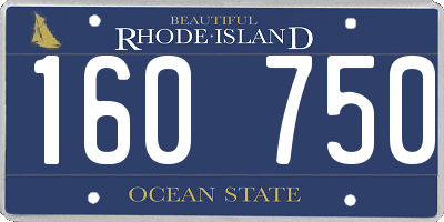 RI license plate 160750