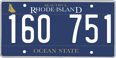 RI license plate 160751