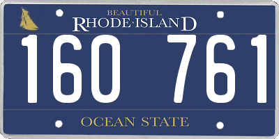 RI license plate 160761