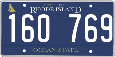 RI license plate 160769