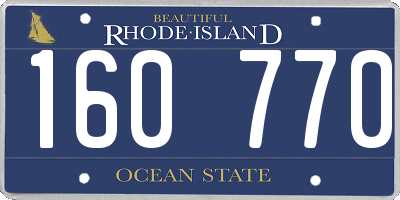 RI license plate 160770