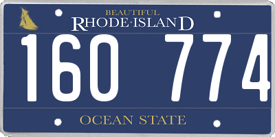 RI license plate 160774