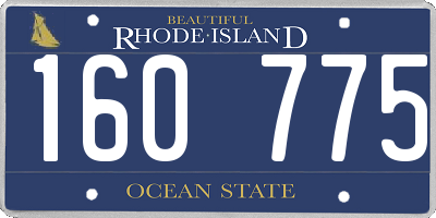 RI license plate 160775