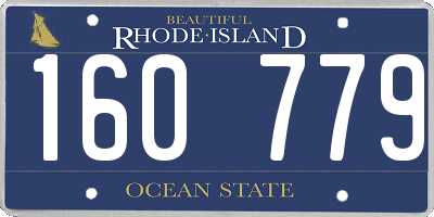 RI license plate 160779