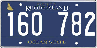 RI license plate 160782