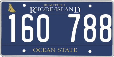 RI license plate 160788