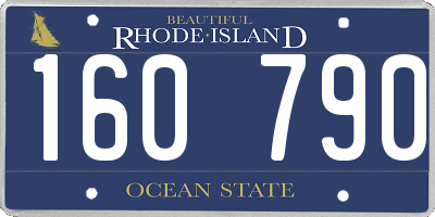 RI license plate 160790