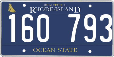 RI license plate 160793