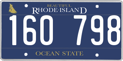 RI license plate 160798