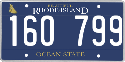 RI license plate 160799