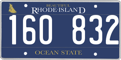 RI license plate 160832