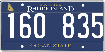RI license plate 160835