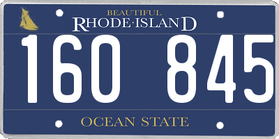 RI license plate 160845