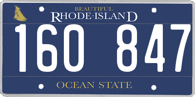 RI license plate 160847