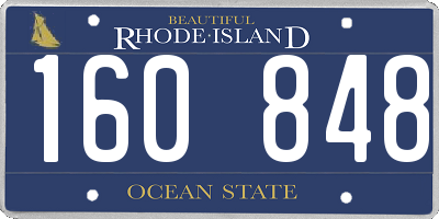 RI license plate 160848