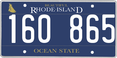 RI license plate 160865