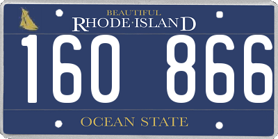 RI license plate 160866