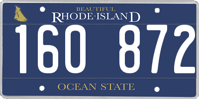 RI license plate 160872