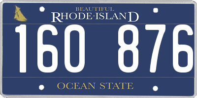 RI license plate 160876