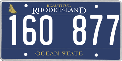 RI license plate 160877