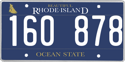 RI license plate 160878