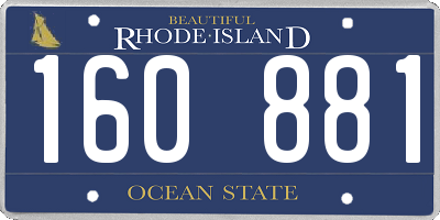 RI license plate 160881